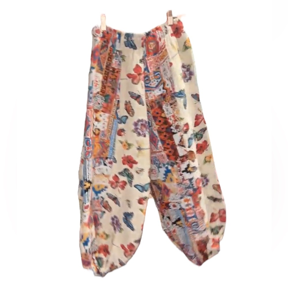 POL Mix N Match Butterfly Jacquard Print Joggers in Natural - Picture 12 of 16